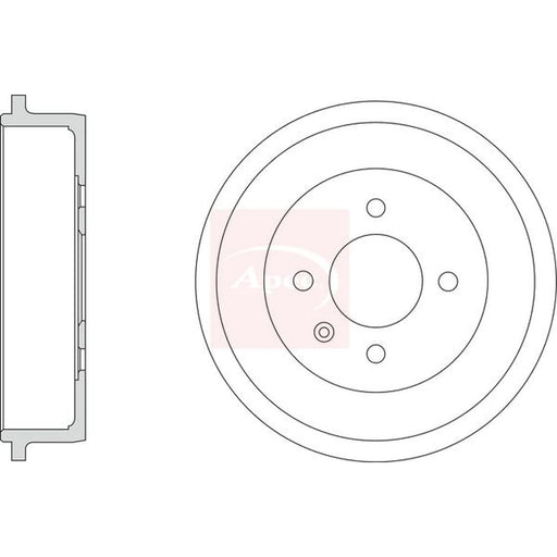 Apec Brake Drum Assembly Rear DRM9216