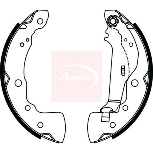 Apec Brake Shoe Set Axle Kit SHU834