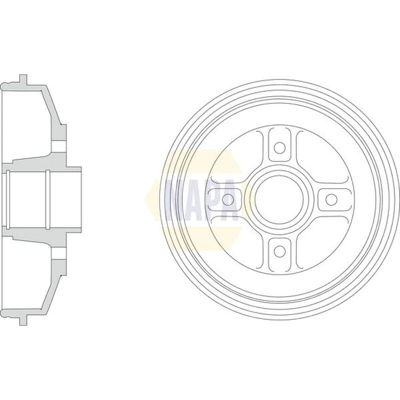 NAPA Brake Drum Assembly Rear NDR1016
