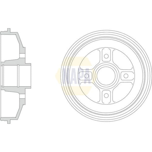 NAPA Brake Drum Assembly Rear NDR1016