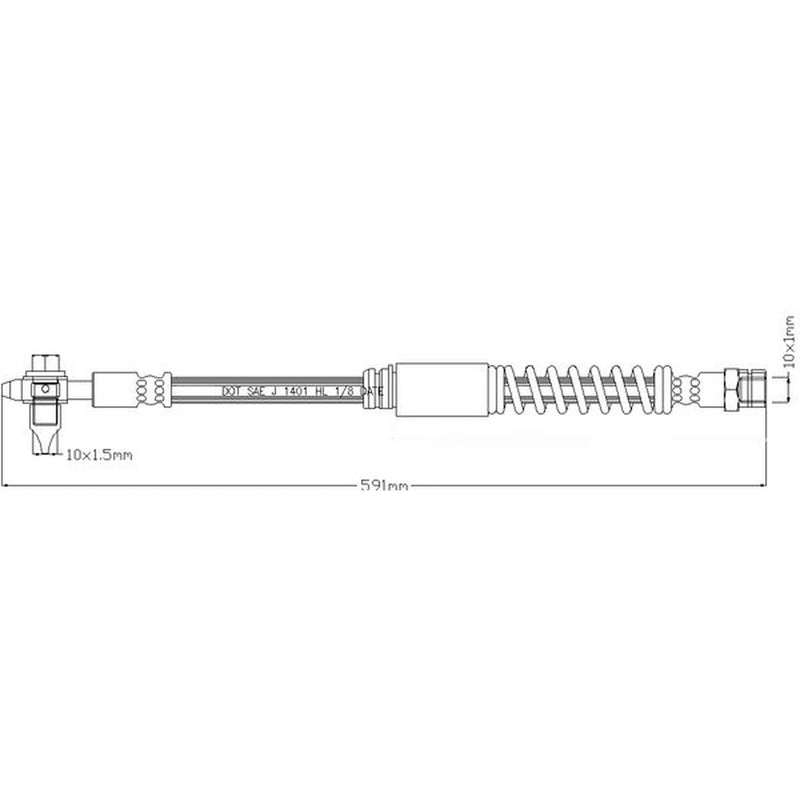 Abtex Brake Hydraulic Hose Line Right ABH1152