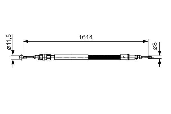 Bosch Handbrake Cable 1987482007