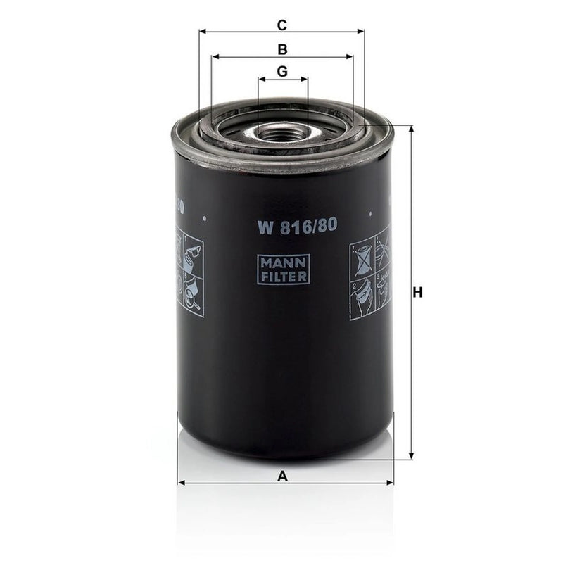 MANN-FILTER Engine Oil Filter W 816/80