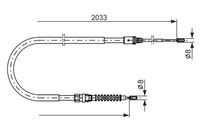 Bosch Handbrake Cable 1987482190