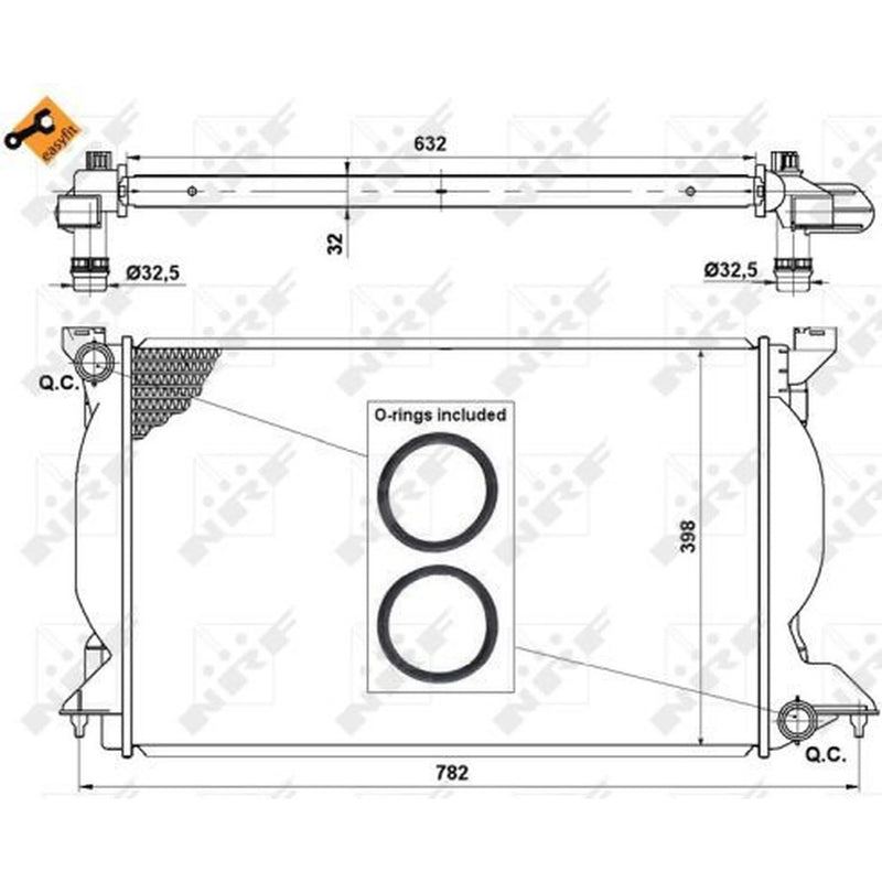 NRF Engine Radiator 50540