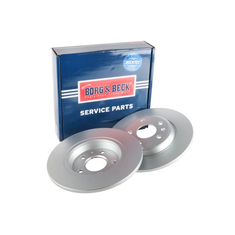 Borg & Beck 2 x Solid Rear Brake Discs BBD4635-x2
