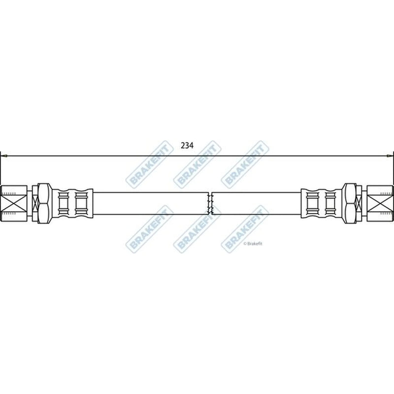 Apec Brake Hydraulic Hose Line Rear BHO4015