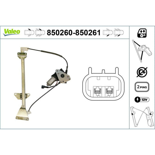 Valeo Electric Window Regulator Lifter Left Front 850260