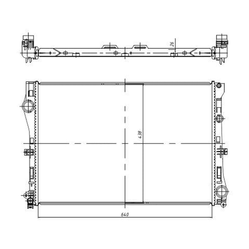 NRF Engine Radiator 50040