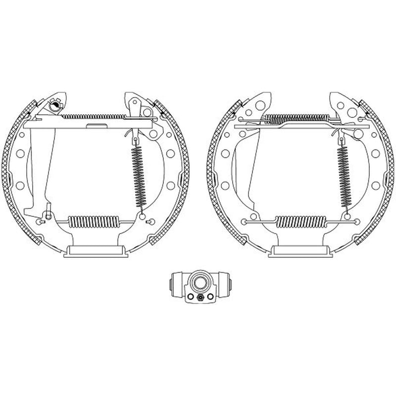 Mintex Brake Shoe Set Axle Kit MSP121