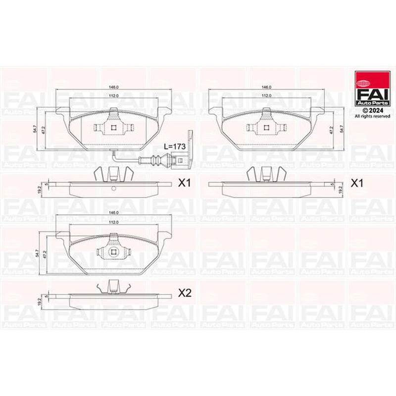 FAI Front Brake Pad Set BP113