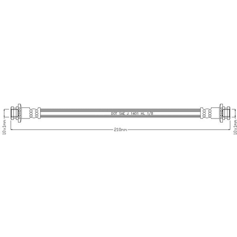 Abtex Brake Hydraulic Hose Line inner ABH1045