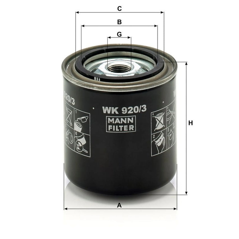 MANN-FILTER Fuel Filter Element WK 920/3
