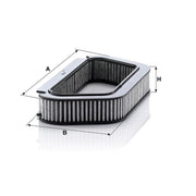 MANN-FILTER Cabin Air Filter (Pollen Filter) Eng.compart. middle CUK 4136
