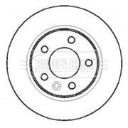 Borg & Beck 2 x Vented Rear Brake Discs BBD4387-x2