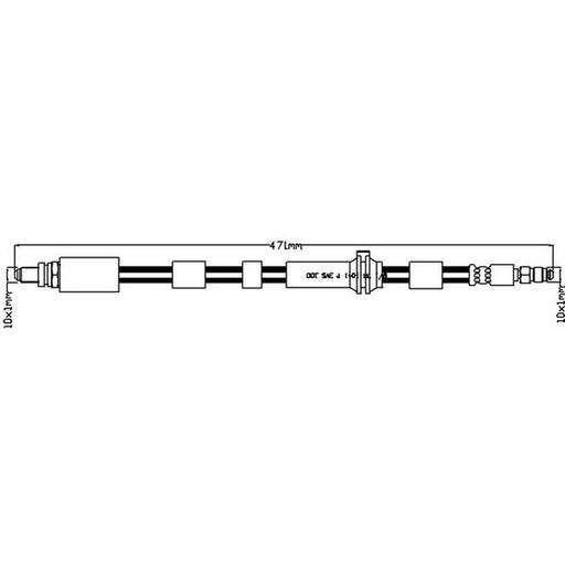 Juratek Brake Hydraulic Hose Line Front Left JBH1139L