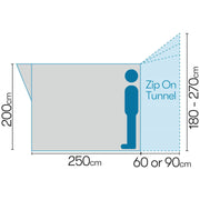 Orion 2 300 Air Drive Away Awning 12020413000002 - Quest - Van Life Living