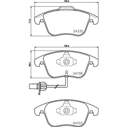 DON Front Brake Pad Set PCP1127