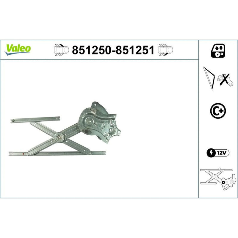 Valeo Electric Window Regulator Lifter Right Front 851251
