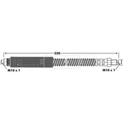 Borg & Beck Brake Hydraulic Hose Line Front Right BBH6830