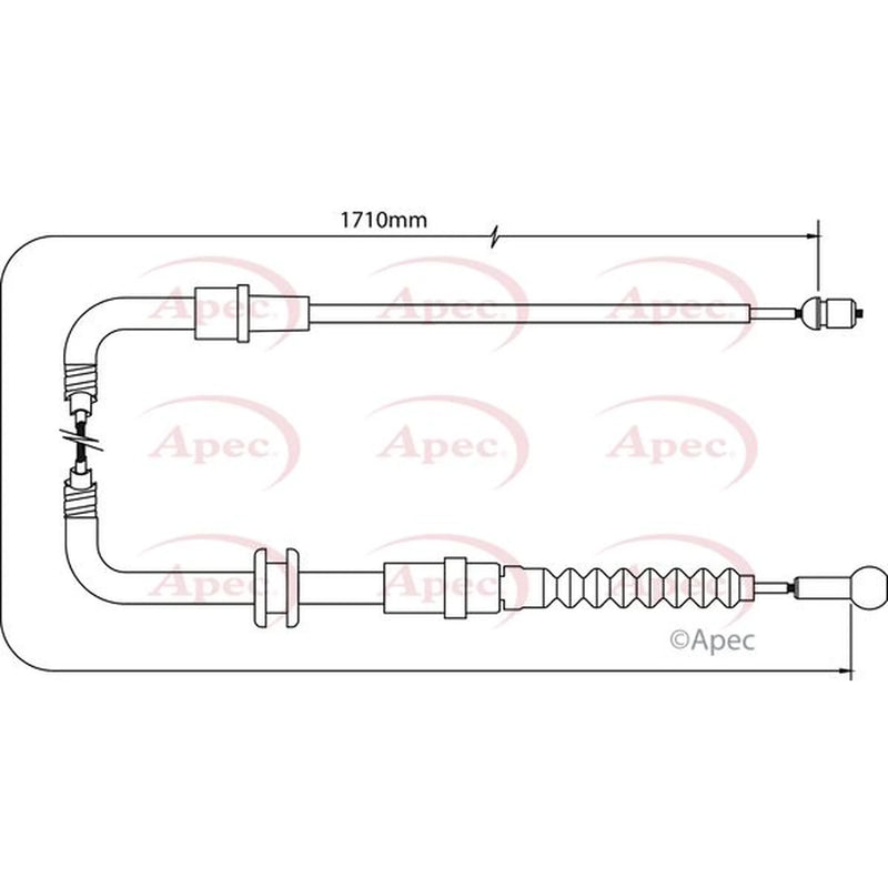 Apec Handbrake Cable Right Rear CAB1517