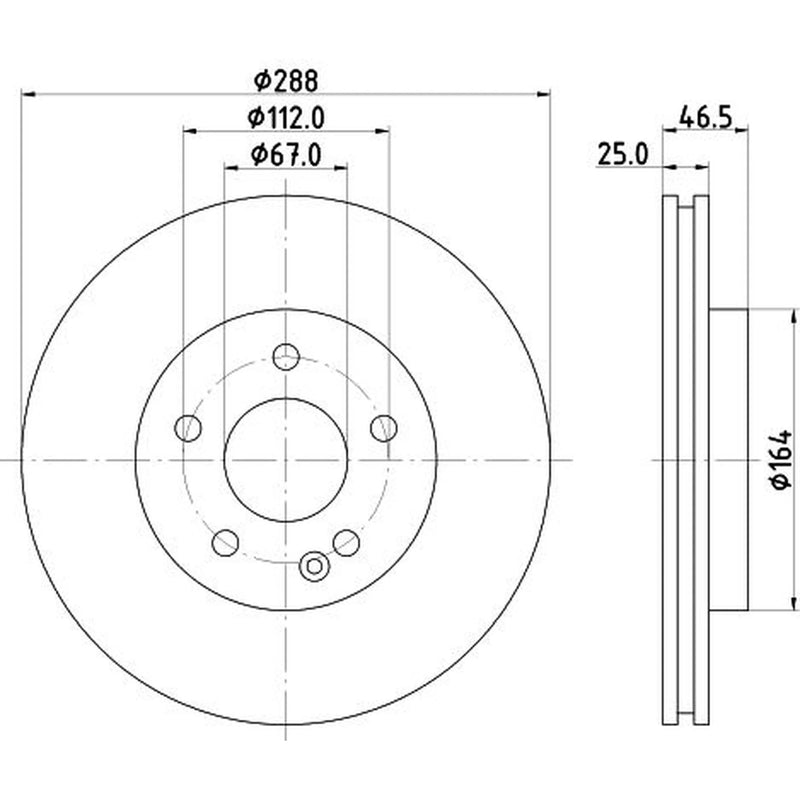 DON 2 x Vented Front Brake Discs PCD17092-x2
