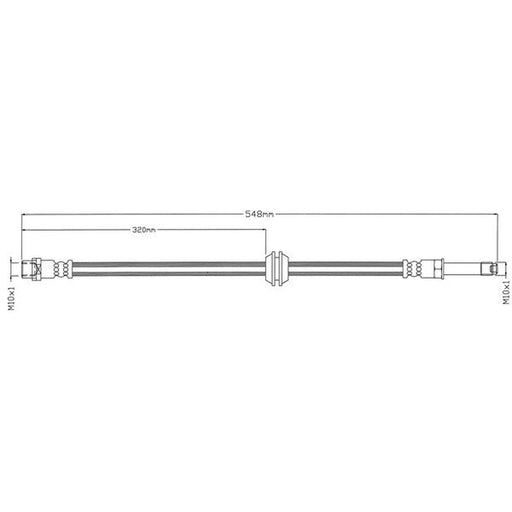 Abtex Brake Hydraulic Hose Line Right ABH1180