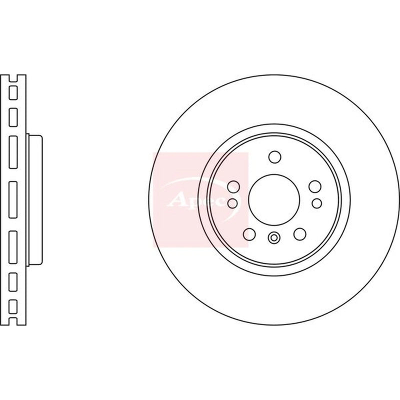 Apec 2 x Vented Front Brake Discs DSK2366-x2
