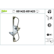 Valeo Electric Window Regulator Lifter Left Front 851422