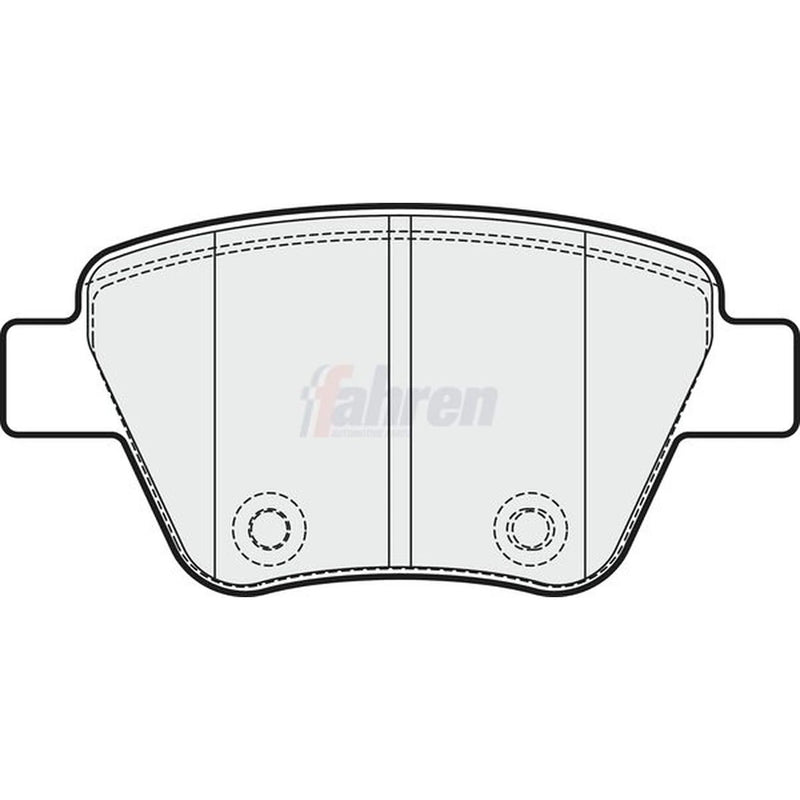 Fahren Rear Brake Pad Set fits Audi A1 2012 on 2.0