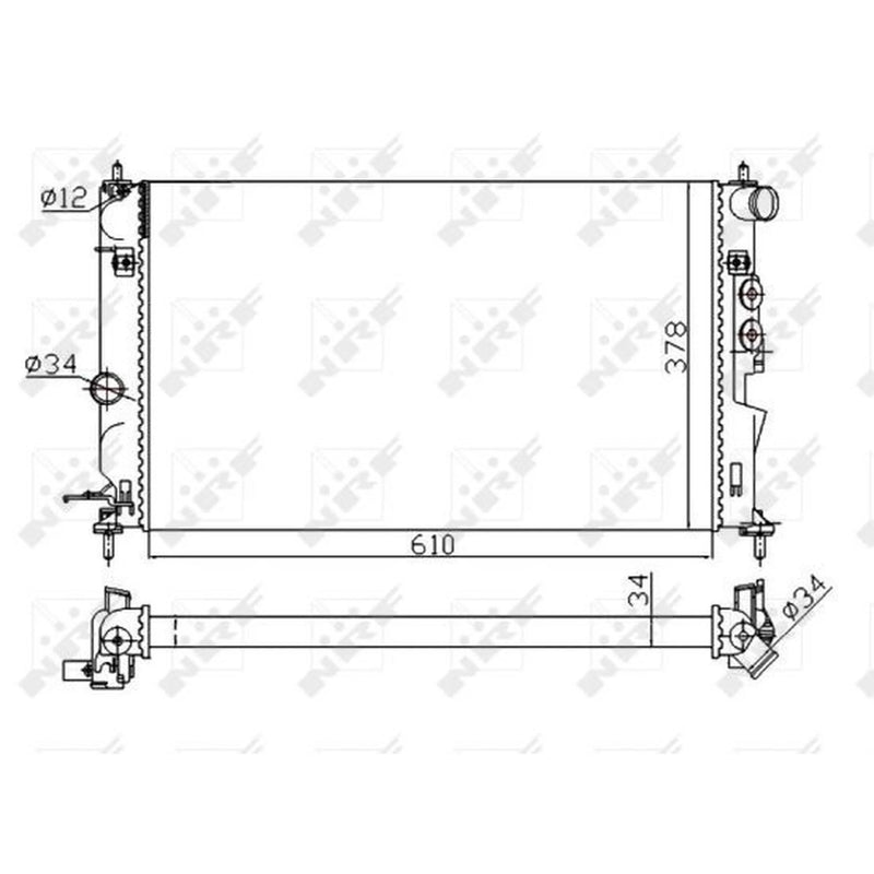 NRF Engine Radiator 50563A