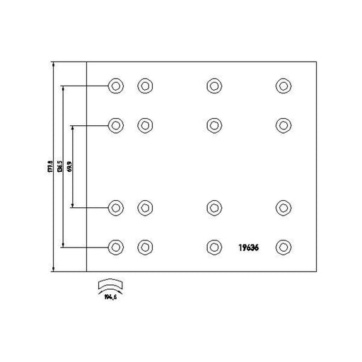 DON Don Cv Brake Lining Set RW564S7100