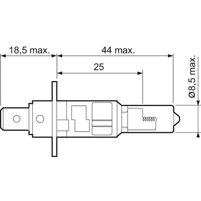 Valeo H1 Bulb Cardboard Aqua Vision 032507 032507