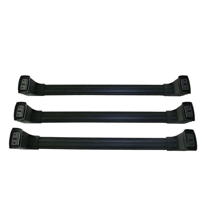 Aluminium Roof Bars Rack Black Set of 3 fits Volkswagen Caddy 2021- - Omtec - Van Life Living