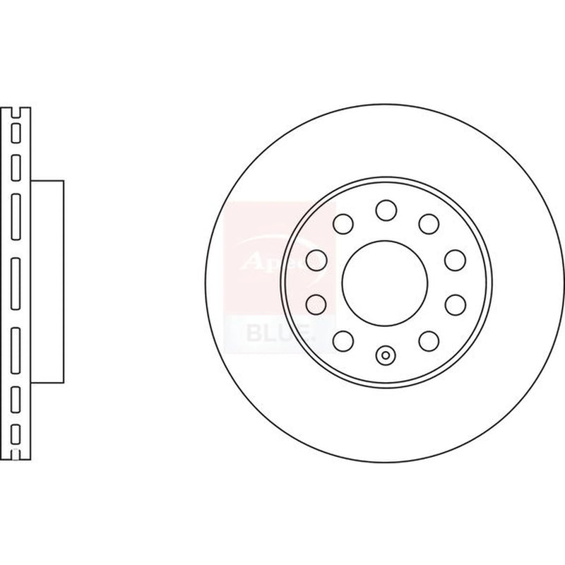 Apec 2 x Vented Front Brake Discs SDK6828-x2