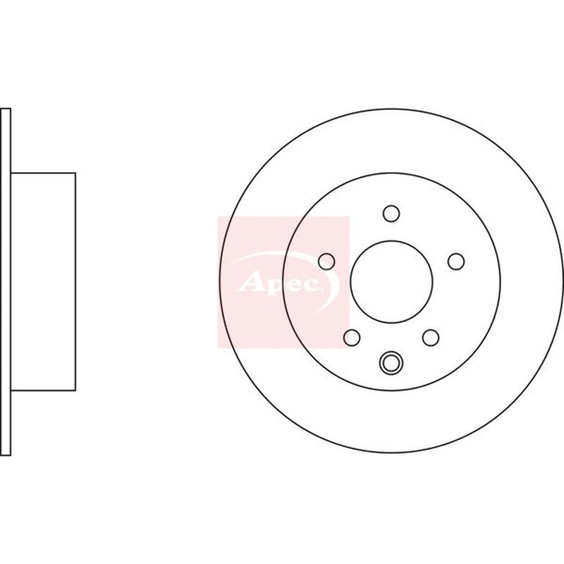 Apec 2 x Solid Rear Brake Discs DSK2555-x2