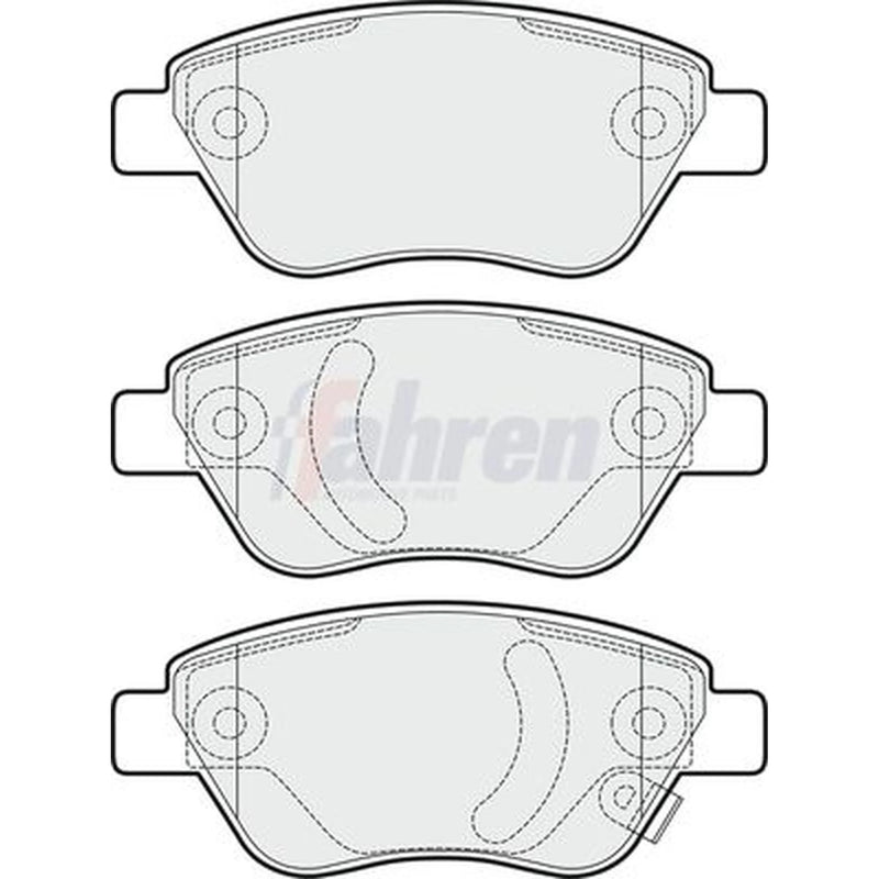 Fahren Front Brake Pad Set fits Fiat Panda 2006 on 1.4