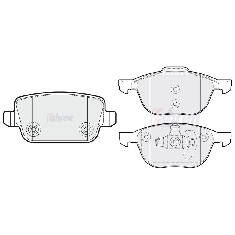 Fahren Front & Rear Pads fits Ford Kuga I 2008-2012 2.0 2.5