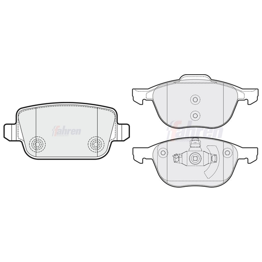 Fahren Front & Rear Pads fits Ford Kuga I 2008-2012 2.0 2.5