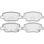 Fahren Front & Rear Pads fits Fiat Tipo 2015-2020 1.3 1.4 1.6
