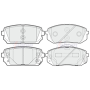Fahren Front & Rear Pads fits Kia Carens III 2006-2013 1.6 2.0