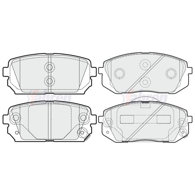 Fahren Front & Rear Pads fits Kia Carens III 2006-2013 1.6 2.0