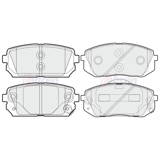 Fahren Front & Rear Pads fits Kia Carens III 2006-2013 1.6 2.0