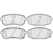 Fahren Front & Rear Pads fits Hyundai Kona 2017-2023 1.0 1.6
