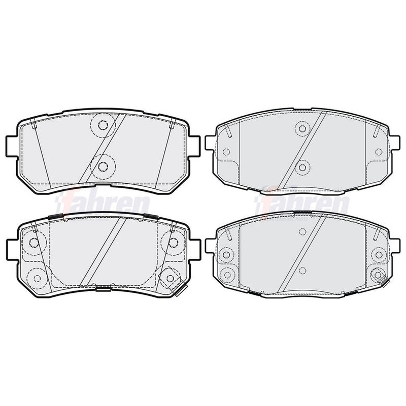 Fahren Front & Rear Pads fits Hyundai Kona 2017-2023 1.0 1.6