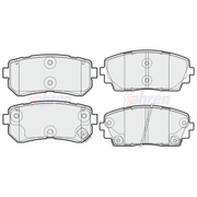 Fahren Front & Rear Pads fits Kia Picanto II 2011-2017 1.0 1.2
