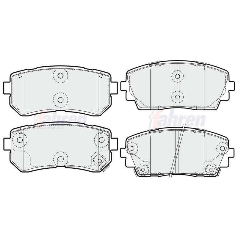 Fahren Front & Rear Pads fits Kia Picanto II 2011-2017 1.0 1.2