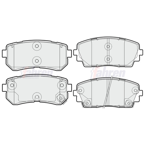 Fahren Front & Rear Pads fits Kia Picanto II 2011-2017 1.0 1.2