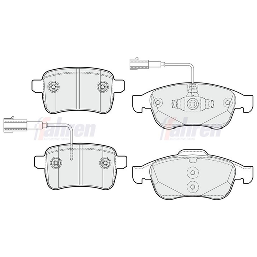 Fahren Front & Rear Pads fits Alfa Romeo Giulietta 2010-2020 1.4 1.6