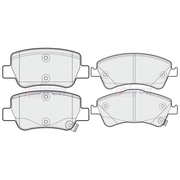 Fahren Front & Rear Pads fits Toyota Avensis 2008-2018 1.6 1.8 2.0